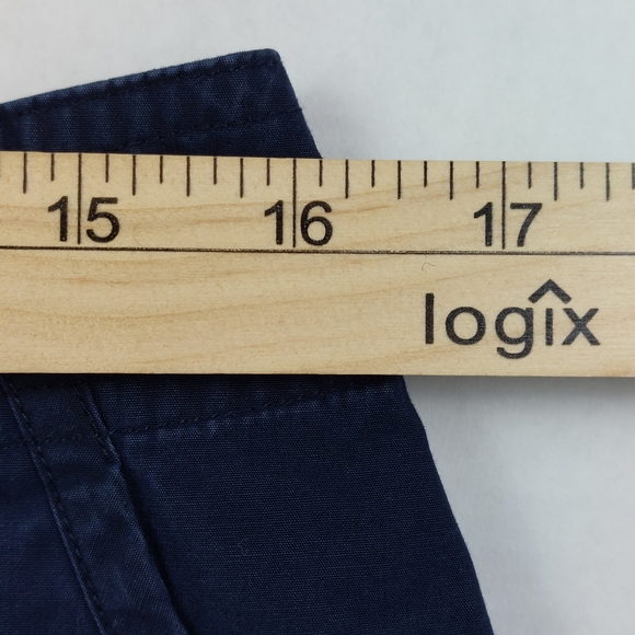 Lauren Ralph Lauren Capris Womens Size 8 Navy Blue Flat Front 100% Cotton Crop - Picture 3 of 9